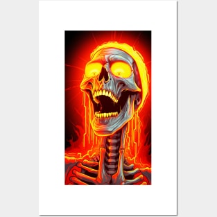 Lava skeleton Posters and Art